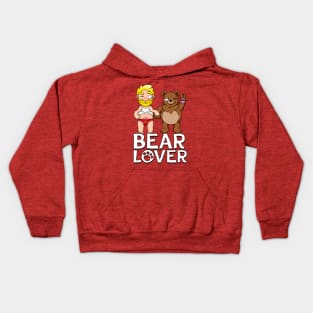 Bear Lover Blond Kids Hoodie